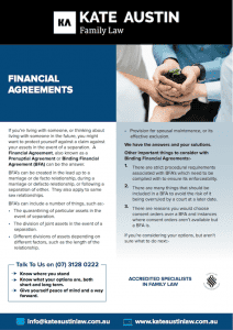 Financial Agreements