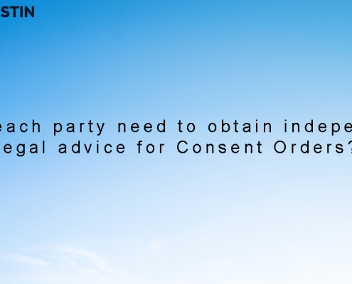 Does each person need a lawyer for Consent Orders?